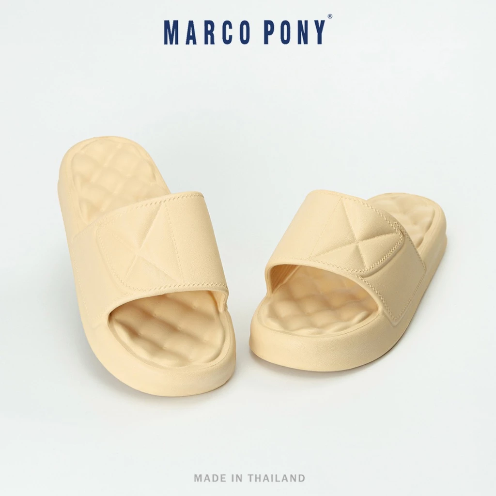 Marco Pony MH9007W รองเท้าแตะส้นหนาผู้หญิง 3cm นุ่มและเสริมความสูง รองเท้าผู้หญิงแฟชั่น กันลื่น รองเท้าแตะผู้หญิง