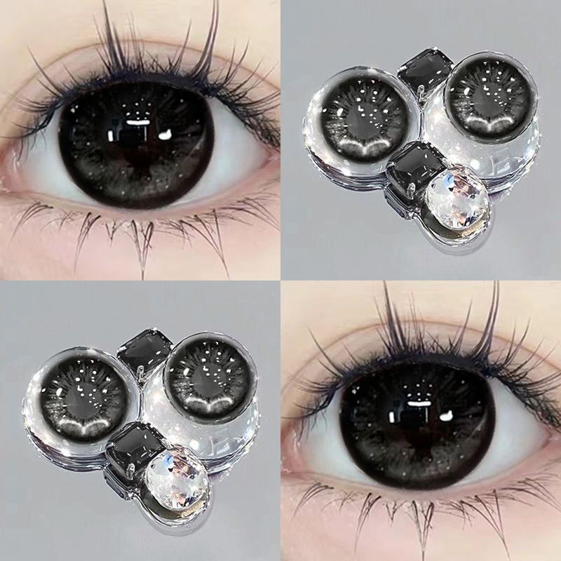 【ซื้อครบ฿120แถมน้ำยาล้าง60ML1ขวด】Midroo 0.00-8.00 คอนแทคเลนส์ ขยายรูม่านตา คอนแทคเลนส์สีเทา ThaiTea Black/Grey มมรายเดื