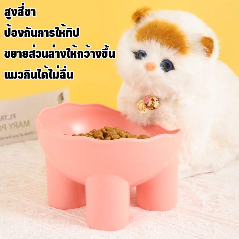 พร้อมส่ง ชามให้อาหารแมว ชามให้อาหารสุนัข ชามใส่อาหารสำหรับสัตว์เลี้ยง มีสีให้เลือก 4 สี - รูปที่ 2