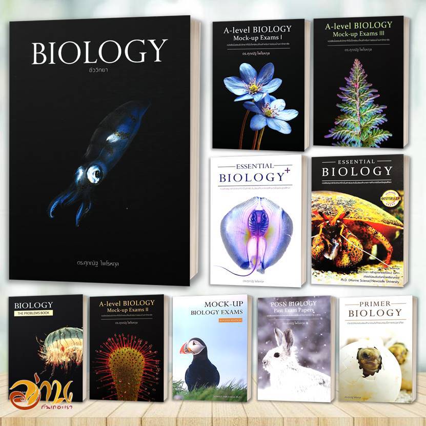 หนังสือ BIOLOGY ชีววิทยา (ปลาหมึก) ESSENTIAL BIOLOGY  A level Biology อ.ศุภณัฐ ไพโรหกุล หนังสือชีวิท