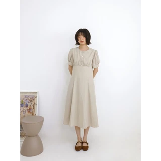 📍พร้อมส่ง1-2วัน📍 mira dress เดรสยาวใส่ทำงาน ไปคาเฟ่ สไตล์มินิมอลโทนสีสุภาพ