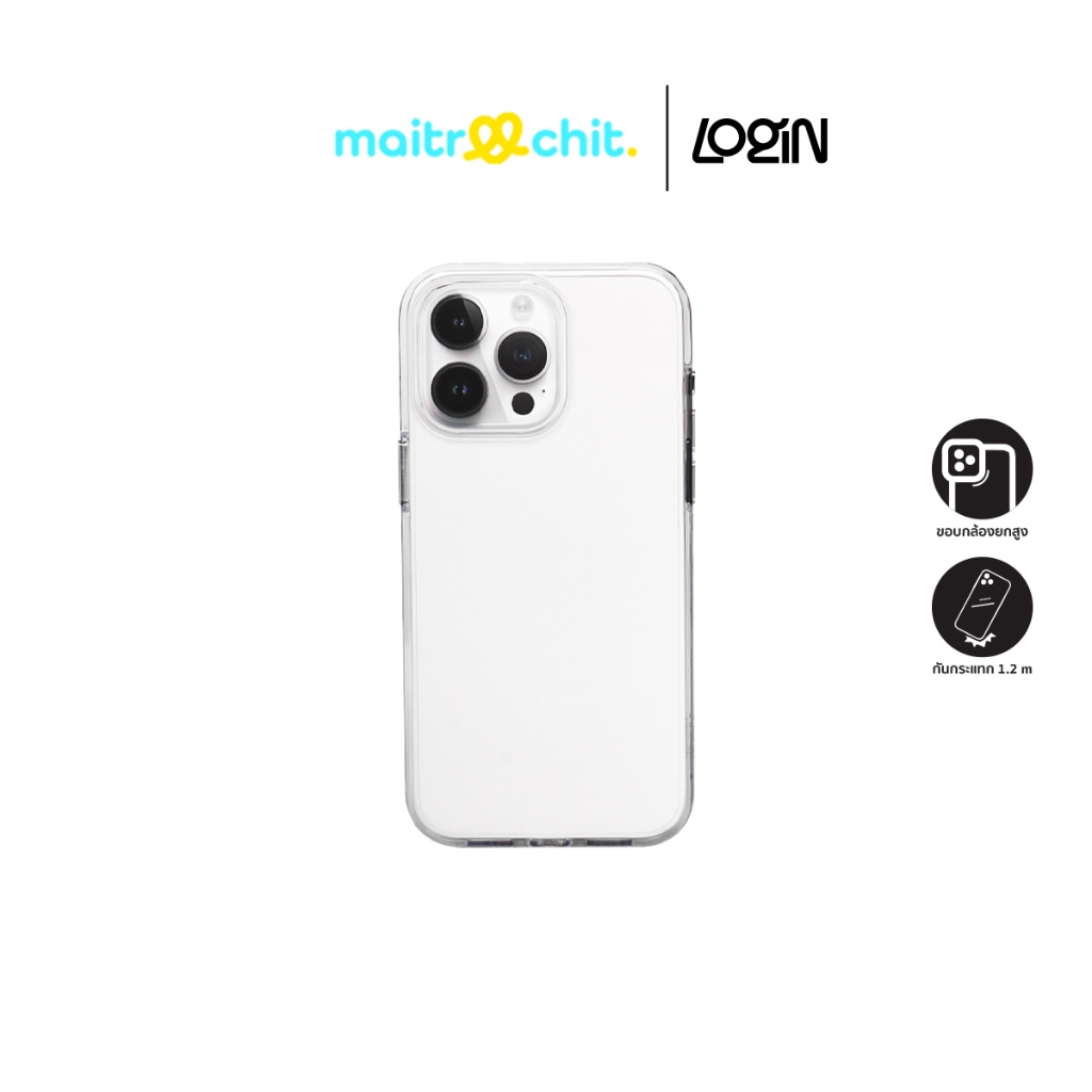 Login รุ่น Clear Case เคสสำหรับ iPhone 15 /  15 Plus / 15 Pro / 15 Pro Max