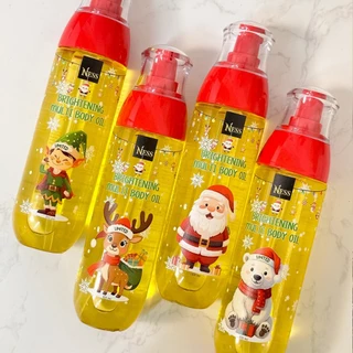 ออยล์คริสต์มาส Ness🎁รุ่น Limited🎅🏼 บำรุงผิวกระจ่างใส นุ่ม ชุ่มชื่น กลิ่นหอมละมุน มีให้เลือก 4 ลาย น่ารักสุดๆ ปริมาณ 100m