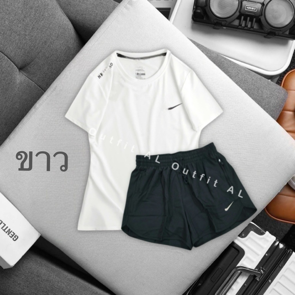 ชุดกีฬากางเกงวิ่งขาสั้น 2ชั้น ออกกำลังกายผู้หญิง SS49 - รูปที่ 3