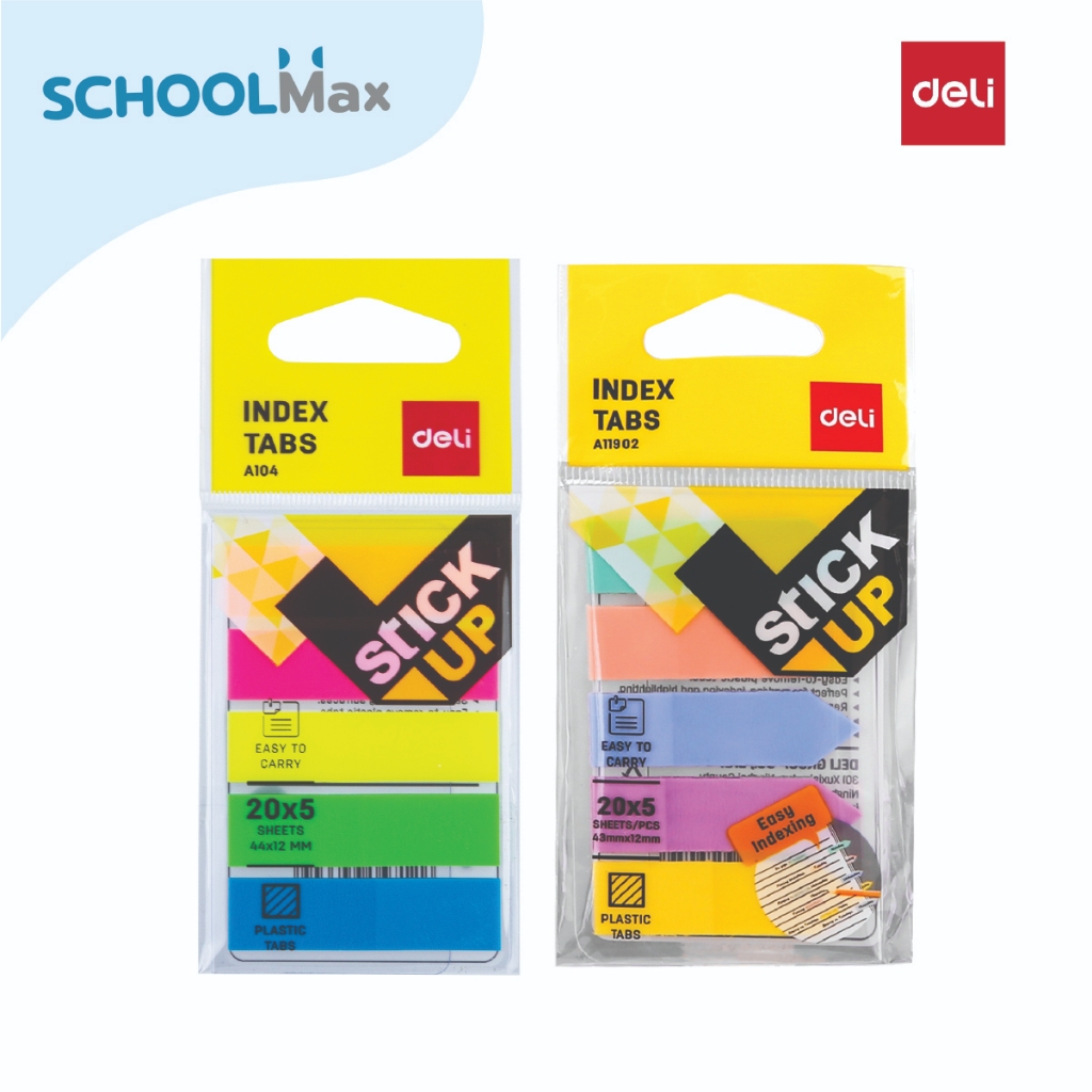 Deli เทปอินเด็กซ์ 5สี index tape sticky note / ชิ้น