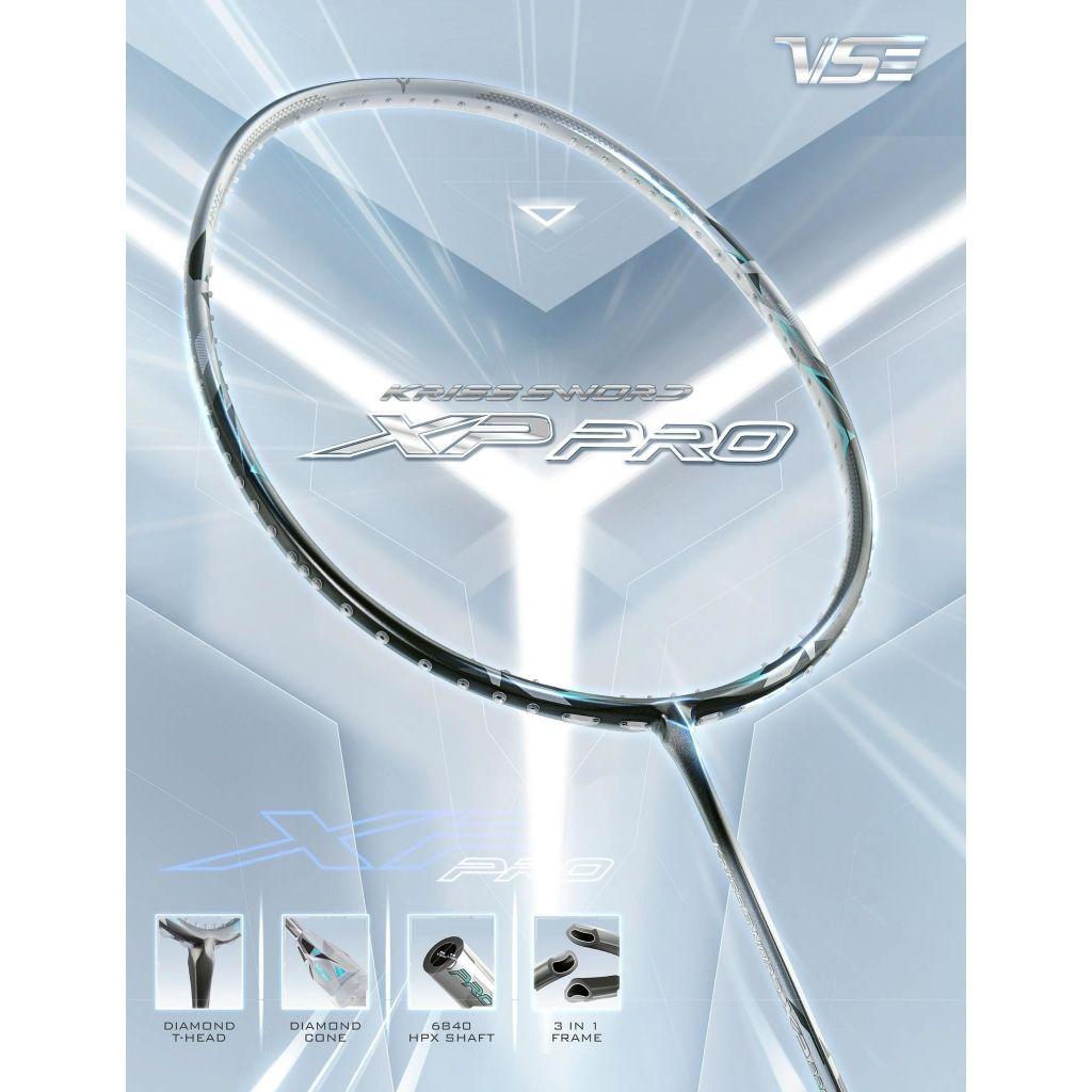VS ไม้แบดมินตัน รุ่น Kriss Sword XP Pro แถมกริปคละสี+เอ็น+ซอง *ขึ้นเอ็น + ประกัน