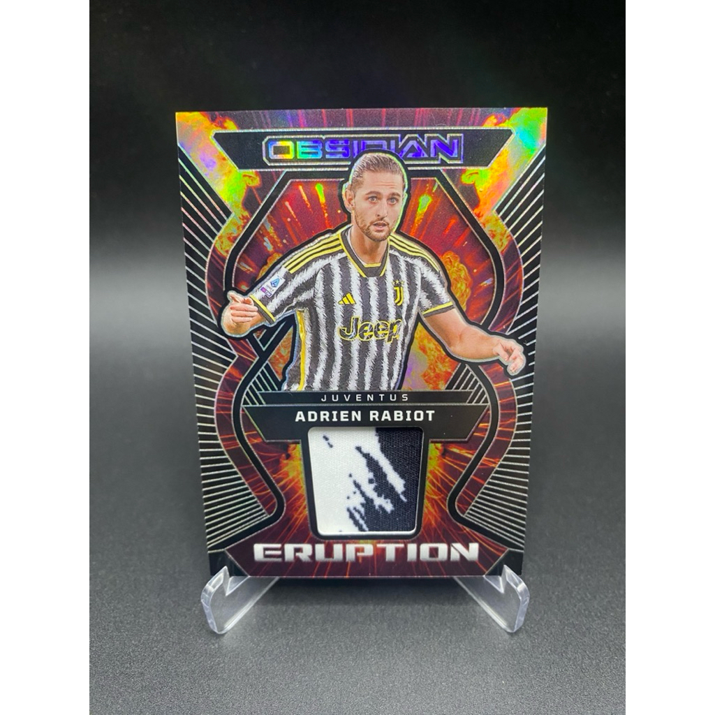การ์ดฟุตบอล⚽️ Adrien Rabiot | Obsidian Collection – Eruption Juventus 🖤🤍 การ์ดชิ้นส่วนผ้า