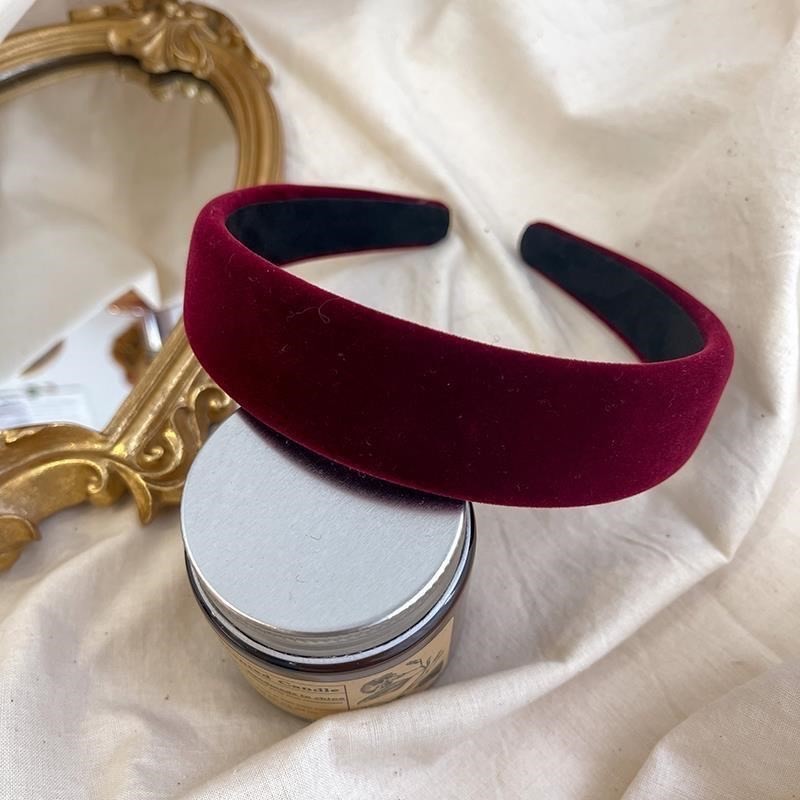 คาดผมแฟชั่น Headband Shopaholic สีพื้นผ้ากำมะหยี่    ที่คาดผม เครื่องประดับแฟชั่น  มีส่งทันที