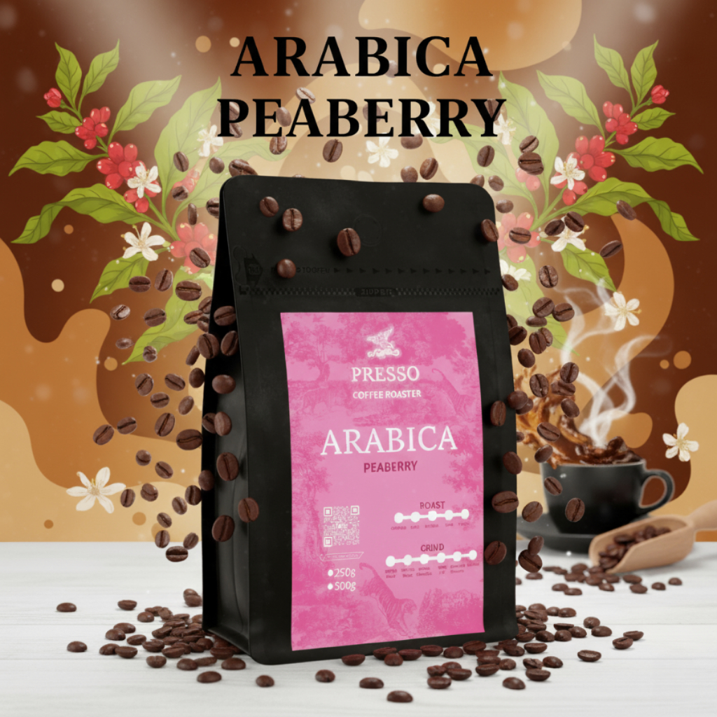 Presso Coffee Roaster  พีเบอร์รี่ (Anaerobic process) ขนาด 250 กรัม