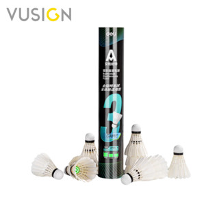 Vusign ลูกแบดมินตัน ลูกขนเป็ด ขนไก่ แพ็ค12ลูก วัสดุไนลอน ขนเ…