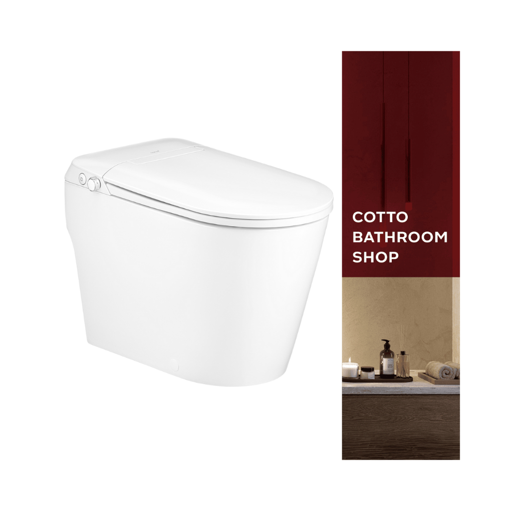 COTTO C109117 WH Klirr Smart Signature 3.8L One piece toile (S-trap) สุขภัณฑ์ชิ้นเดียว ซิกเนเจอร์