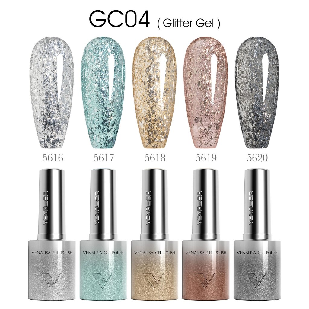 🔥พร้อมส่ง🔥 GC04 Venalisa  เซต 5 สี    10 ml  Hema Free & TPO Free