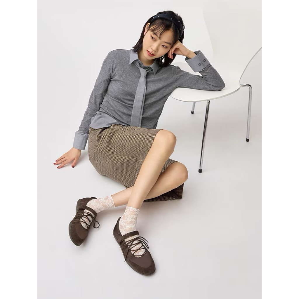 ‼️ร้านนี้ถูกที่สุด‼️ของแท้จาก GU รองเท้าทรง Mary Jane ทรงนี้ใส่ได้กะทุกลุค สวยหวาน เท่ก็ได้ แนะนำเลย ใส่สบาย สีสวย