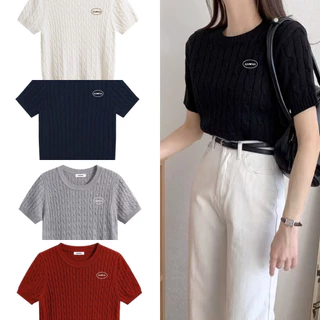 KRiSPii POP เสื้อใหม่พรหมคอกลมทอลายเปีย🍒พร้อมส่ง