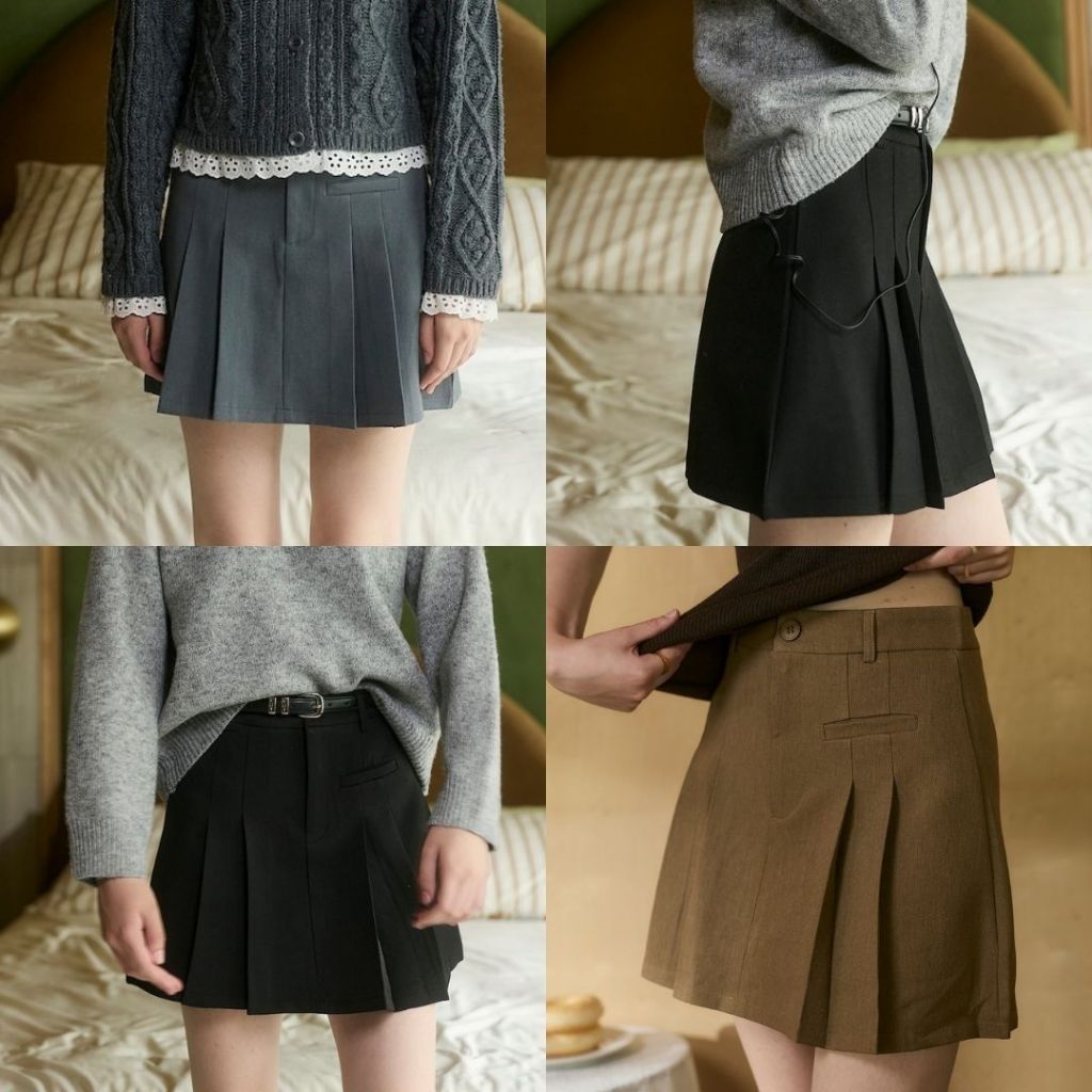 Nichii - Vivian Pleat Skirt กระโปรงพลีท สั้น กระโปรงเทนนิส