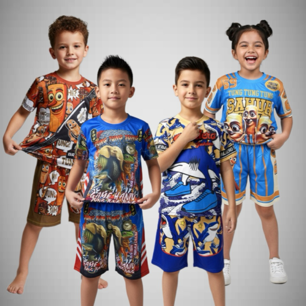 ชุดเด็ก ทุง ทุง เสื้อผ้าเด็ก สำหรับอายุ 4-8 ขวบ เสื้อพร้อมกางเกง