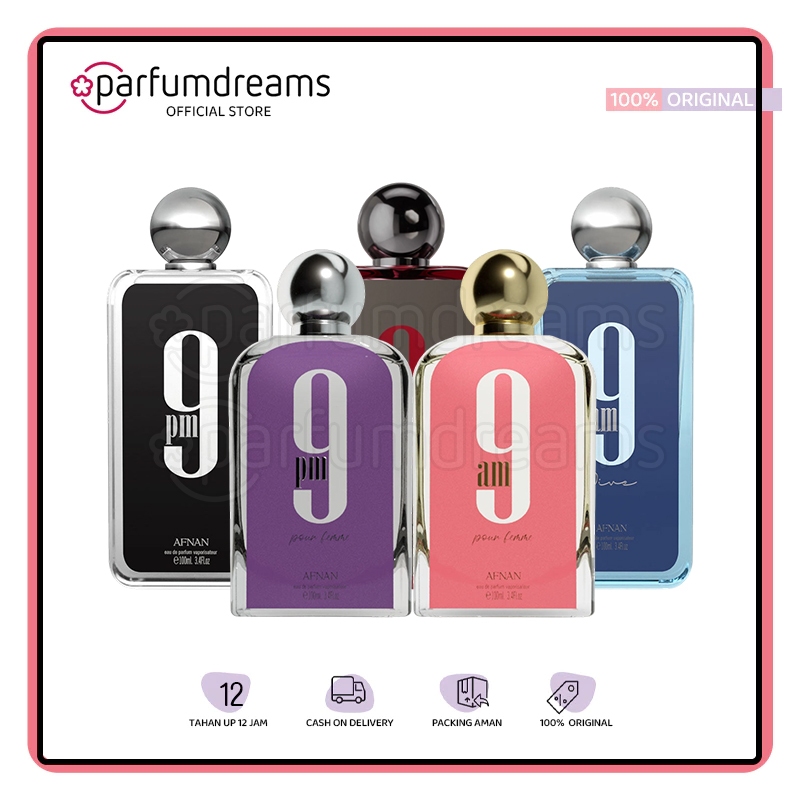 🍃AFNAN น้ำหอม 5 กลิ่น ขนาด 100ml 🪔9 PM / 9 AM / Rebel / Pour Femme Eau De Parfum น้ำหอมหรู ติดทน