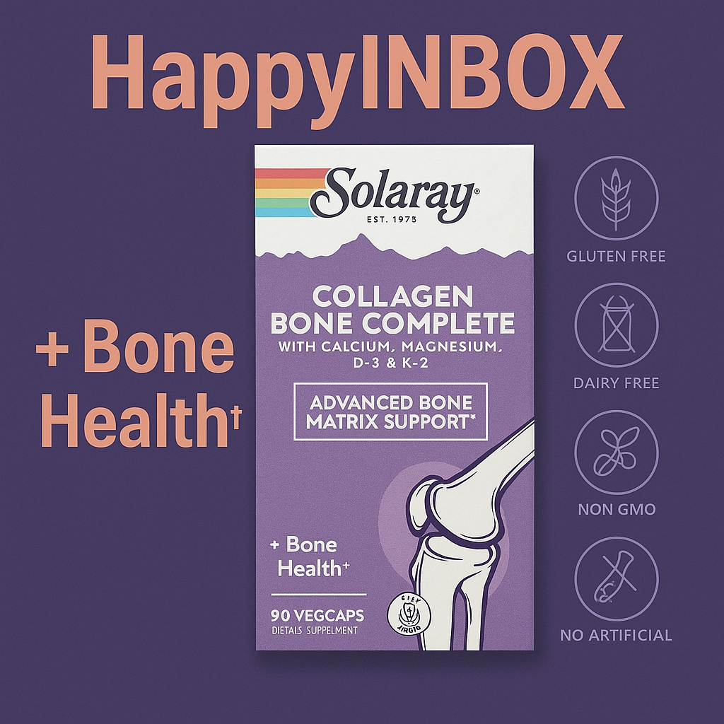 Solaray Collagen Bone Complete คอลลาเจนบำรุงกระดูก แคลเซียม แมกนีเซียม D3 K2 90 แคปซูล