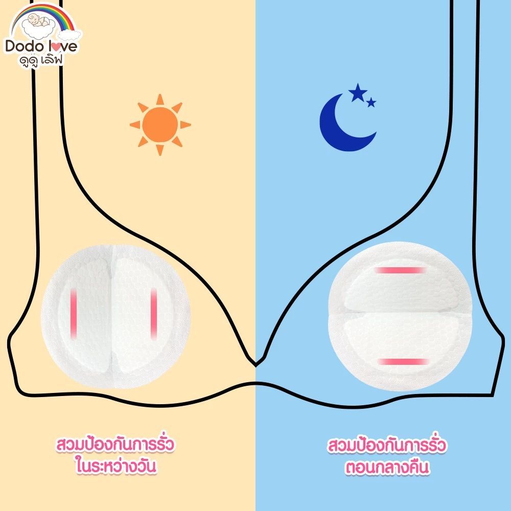 DODOLOVE แผ่นซับน้ำนมแม่ แบบบางพิเศษ / มาตรฐาน พกพาสะดวก ขนาด 140 / 150 มม. 30 ชิ้น - รูปที่ 4