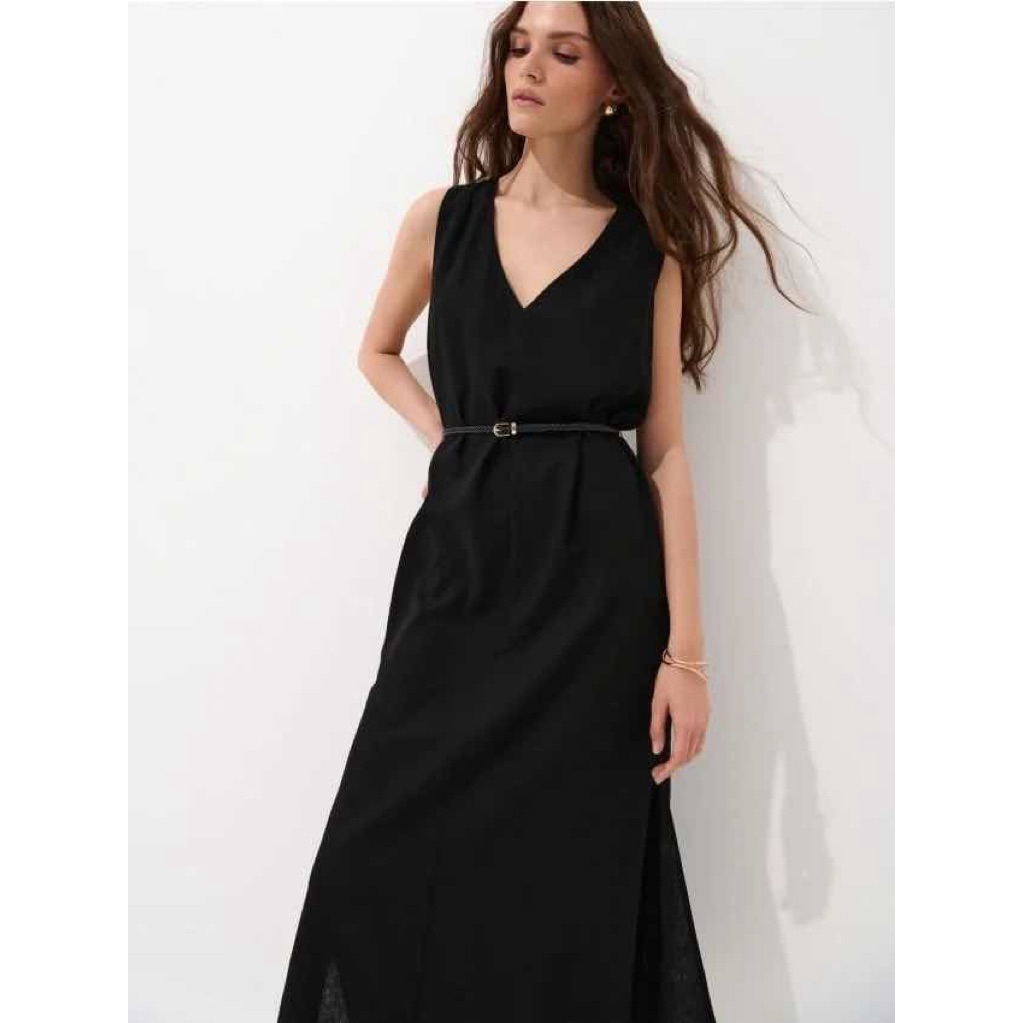 MOHITO ชุดเดรส ทรงมิดิ VISCOSE AND LINEN MIDI DRESS (B2901)