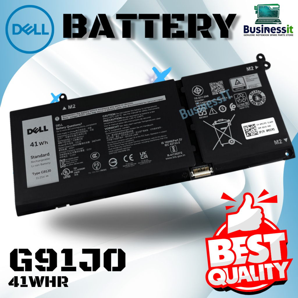 Battery Dell Latitude 3420 3520 41Whr แท้ศูนย์ Dell Thailand 1 Year G91J0 927N5