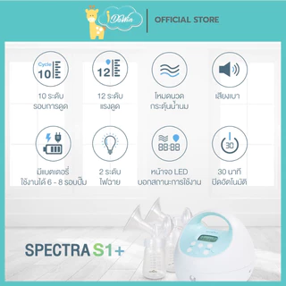 Spectra S1 Plus เครื่องปั๊มนมไฟฟ้าเกรดโรงพยาบาล มีโหมดนวดกระตุ้นน้ำนม ประกันตัวเครื่องศูนย์ไทย 1 ปี