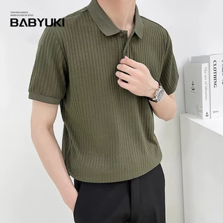 BU เสื้อโปโลแฟชั่นของผู้ชายคนนี้ หลวมง่ายอินเทรนด์ และสบาย ๆ