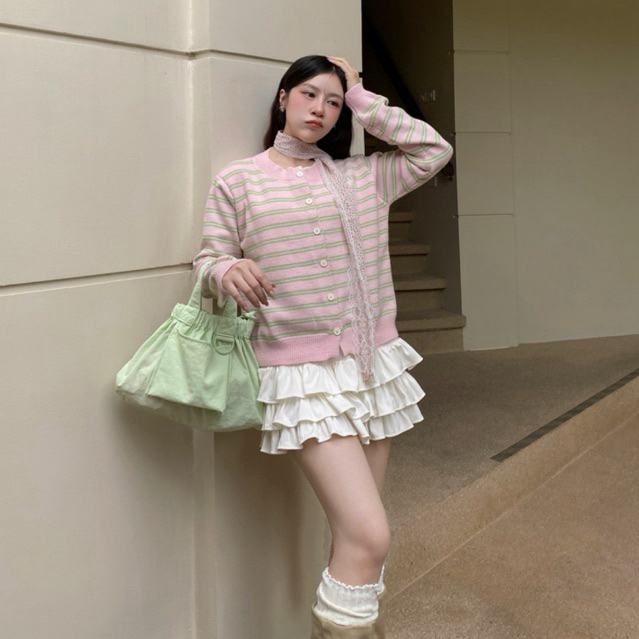 พร้อมส่ง Cotton candy cardigan เสื้อไหมพรมคาดิแกน-G2N.clothshop