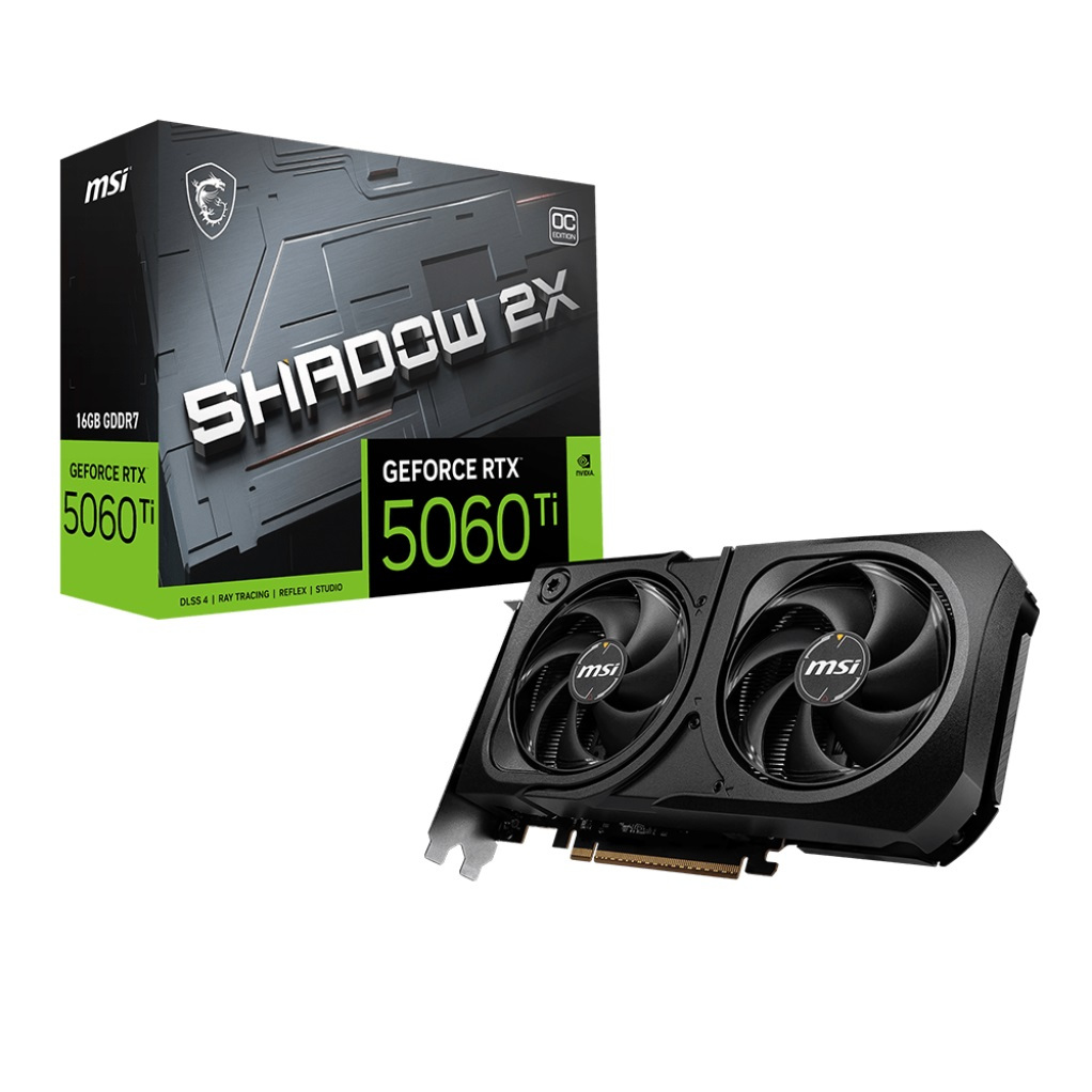 MSI GeForce RTX 5060 Ti 16GB SHADOW 2X OC PLUS Graphics Card การ์ดจอ