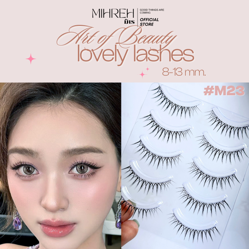 [4246] (พร้อมส่ง) ขนตาปลอมเจ้าสาว M23 สวยหวาน สายฟุ้งละมุน ทำให้ลุคดูสวยหวาน ความยาว 8-13mm บรรจุ 5 คู่