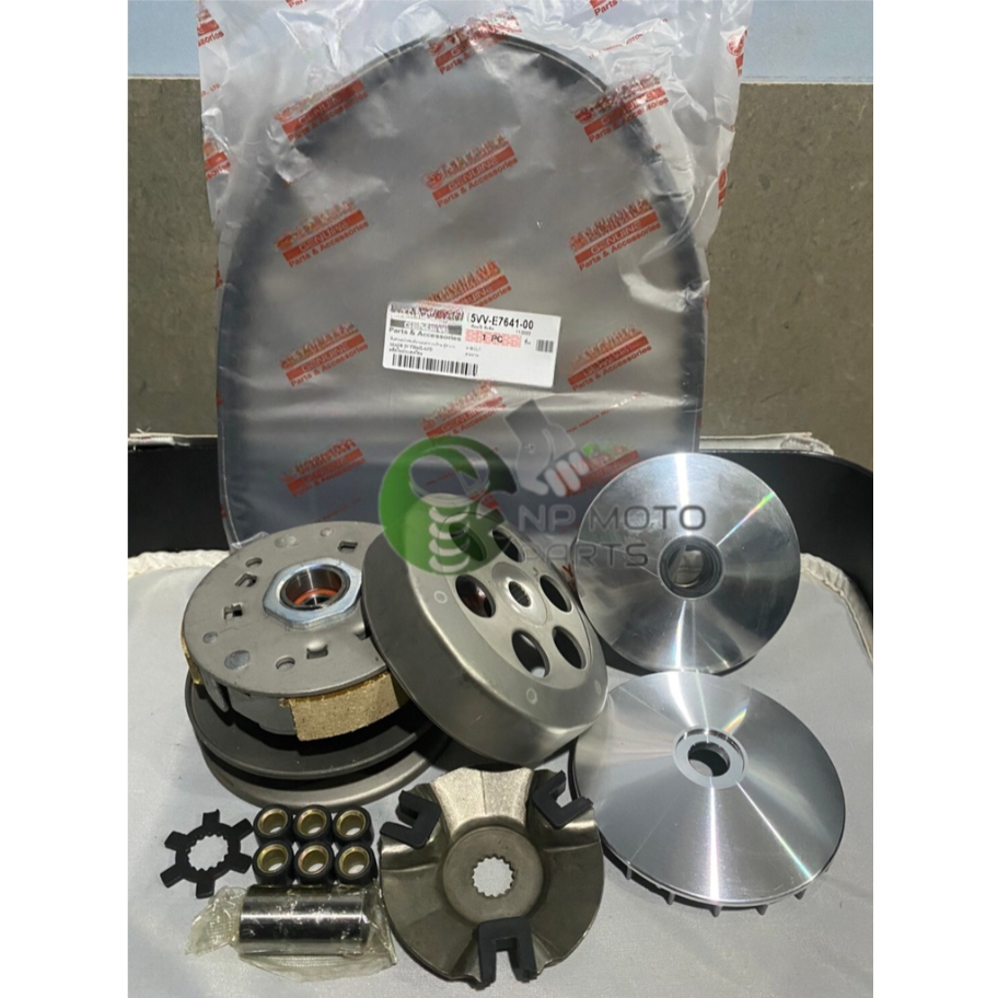 ชุดล้อขับสายพาน **ครบSET** ชามหน้า-ชามหลัง สายพาน รุ่น MIO115/FINO115/NOUVO/NOUVO-MX/MIO-MX (คาร์บู)