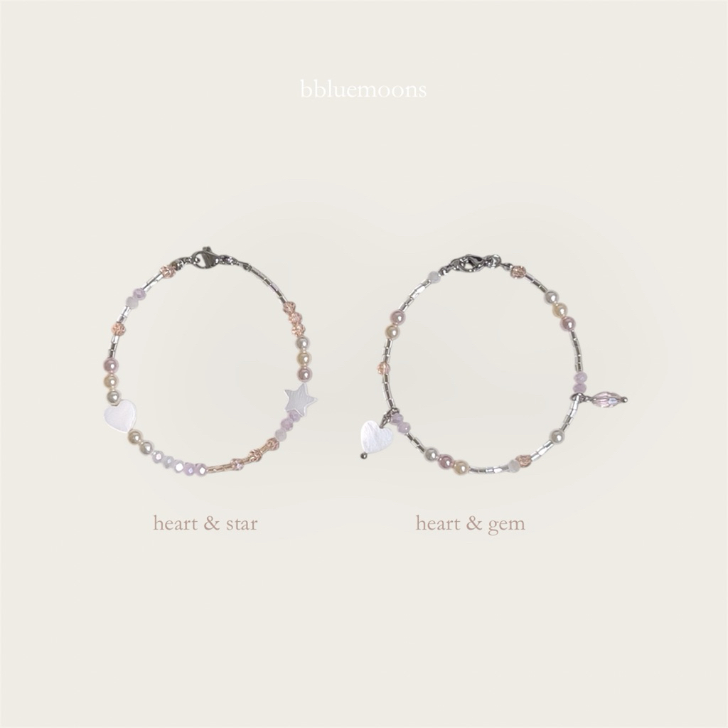 bbluemoons bracelets กำไลข้อมือลูกปัดเปลือกหอยมุก 🤍