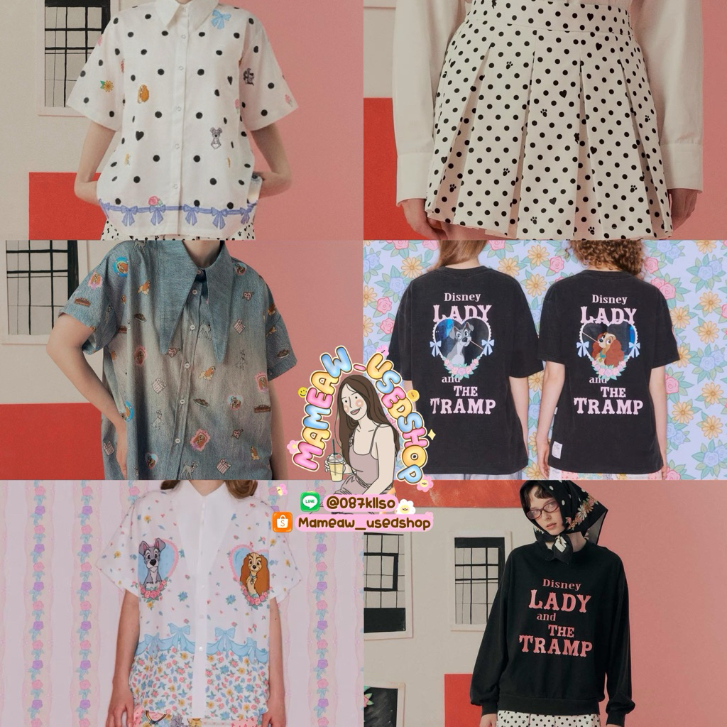 🐶💐🦮 Endless Holiday Sweet Surprise For You Collection | Lady and the Tramp • Shirt,Skort and Scarf 💐