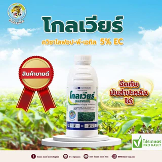 โกลเวียร์ 1 ลิตร (ควิซาโลฟอป-พี-เอทิล) ตราหัวเสือลูกโลก สารกำจัดวัชพืชใบแคบทุกชนิด พ่นทับมันสำปะหลัง ถั่วเหลือง พืชใบกว้