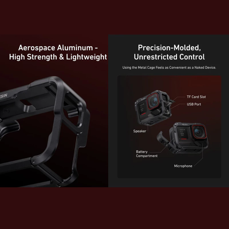 Telesin Insta360 Ace Pro / Ace Pro 2 Metal Aluminum Cage เคสอลูมิเนียม thumbnail 6