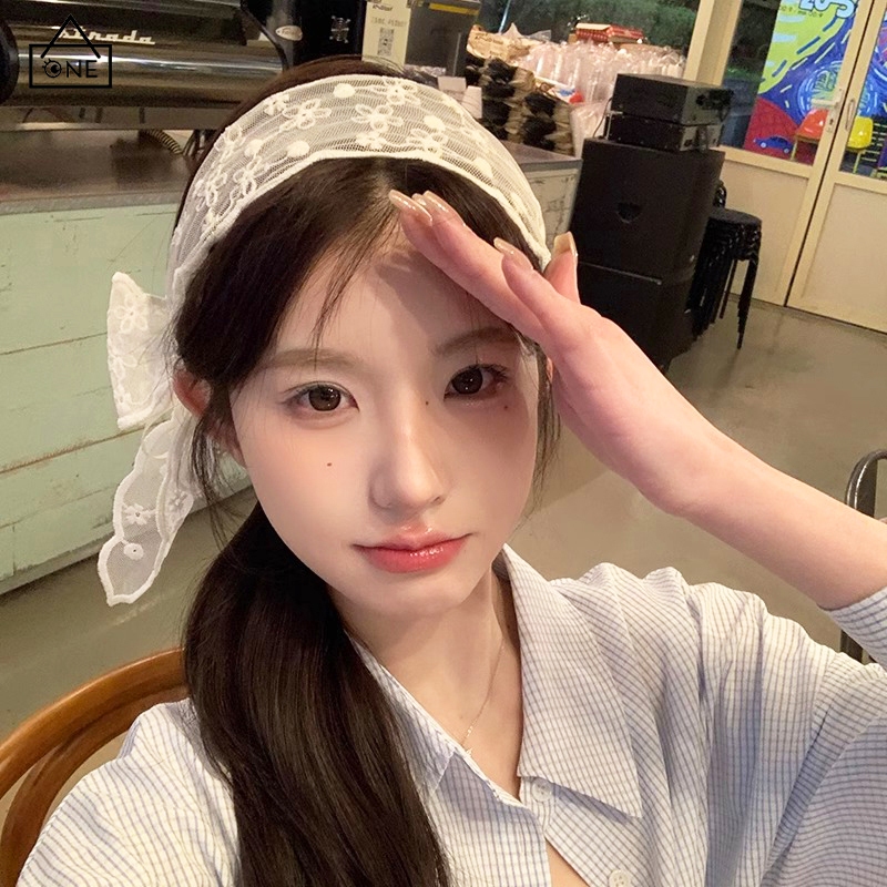 COD❤️ที่คาดผมกว้างลูกไม้โบว์หวานสไตล์เกาหลีแฟชั่นระดับไฮเอนด์เครื่องประดับผมสำหรับผู้หญิง-a.one