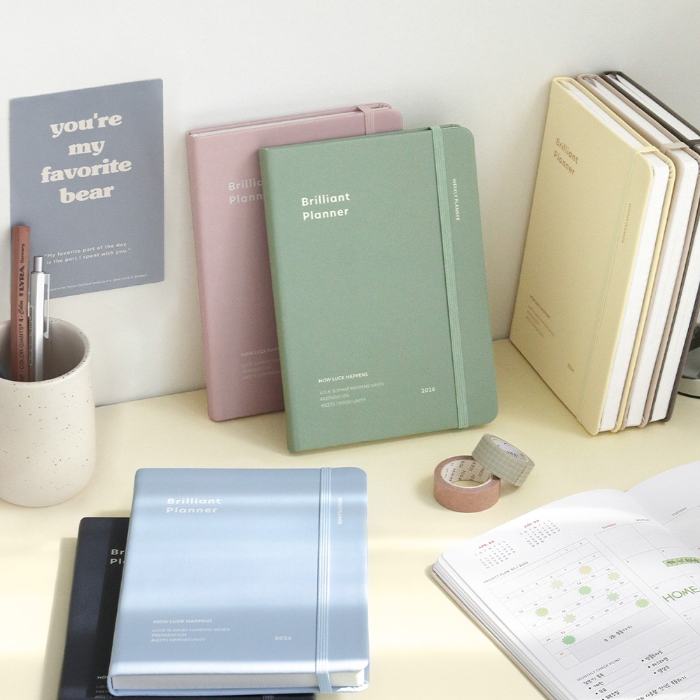 2026 Brilliant Weekly Planner แพลนเนอร์รายสัปดาห์ ปกแข็ง