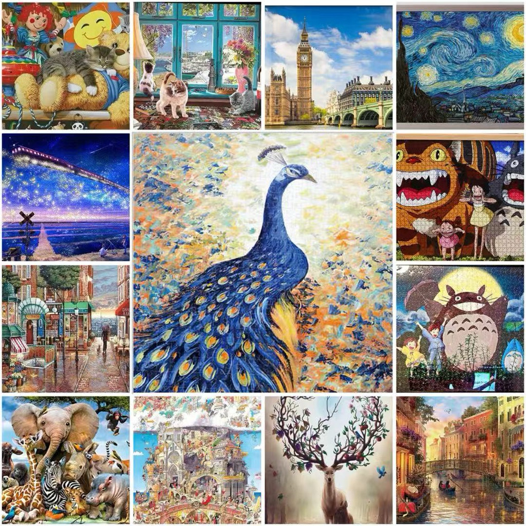 จิ๊กซอว์ 1000 ชิ้น ตัวต่อจิ๊กซอว์ Jigsaw Puzzle จิ๊กซอว์ปริศนา ขนาด 50*75 CM ของเล่นการศึกษา สำหรับเด็ก ผู้ใหญ่