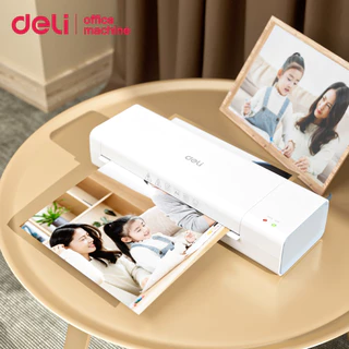 Deli เครื่องเคลือบบัตร A4 เครื่องเคลือบเอกสาร อัตโนมัติ280 มม./นาที รองรับฟิล์ม 80-125 Mic Laminator