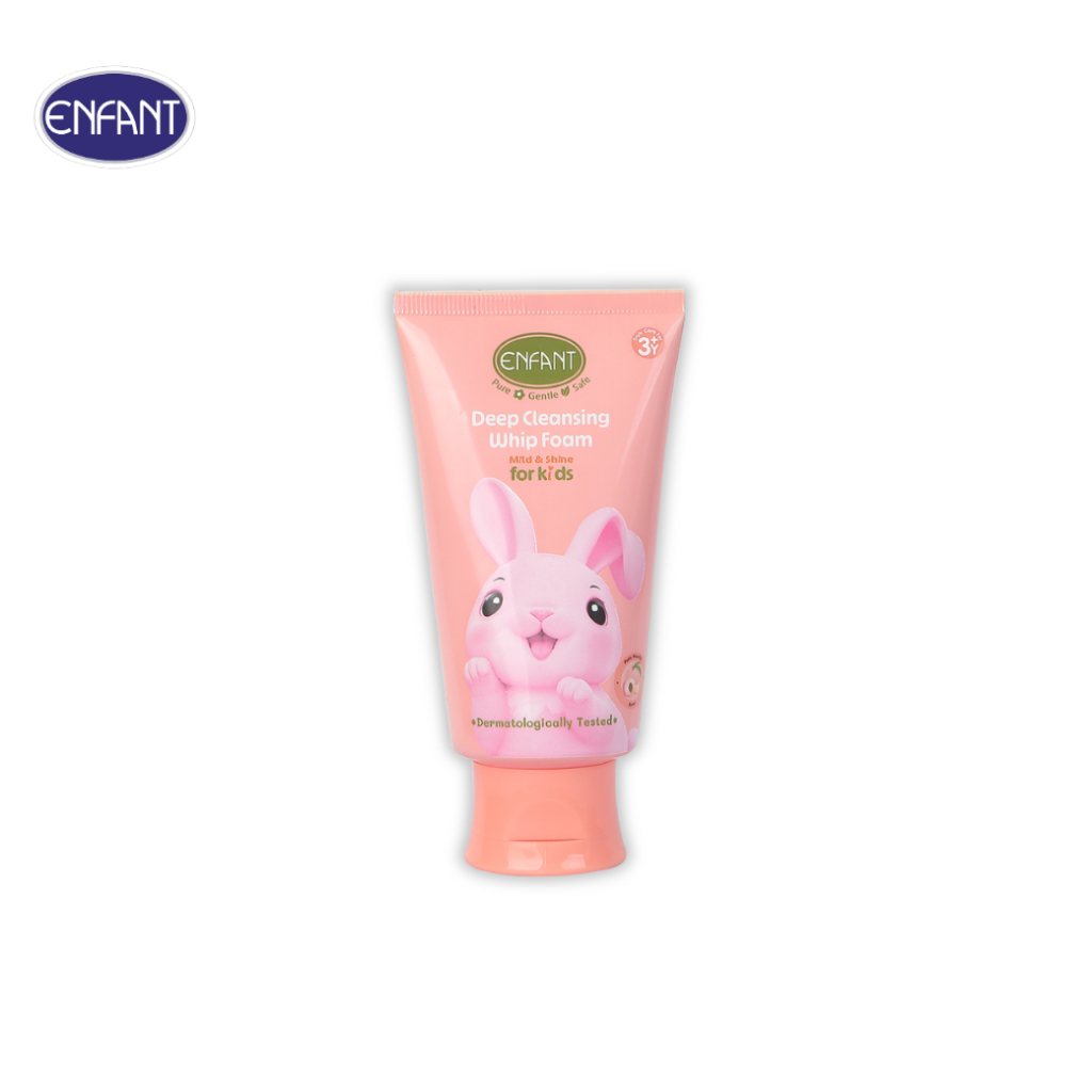 ENFANT (อองฟองต์) Mild & Deep Cleansing Whip Foam โฟมทำความสะอาดผิวหน้า กลิ่น เพียวพีชชี่ สำหรับเด็ก 3 ปีขึ้นไป 100ml.