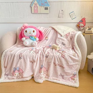Hello Kitty💖ผ้าห่มนาโน พกพาสะดวก ผ้าห่ม นุ่มฟู เพิ่มความหนา ชุดเครื่องนอน 3ฟุต 5ฟุต 6ฟุต