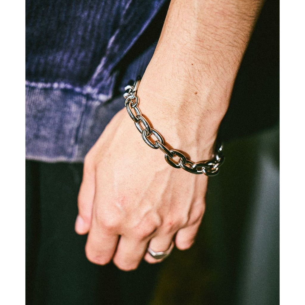 niko and ... กำไลข้อมือผู้ชาย ดีไซน์วินเทจ Processed Silver Bracelet