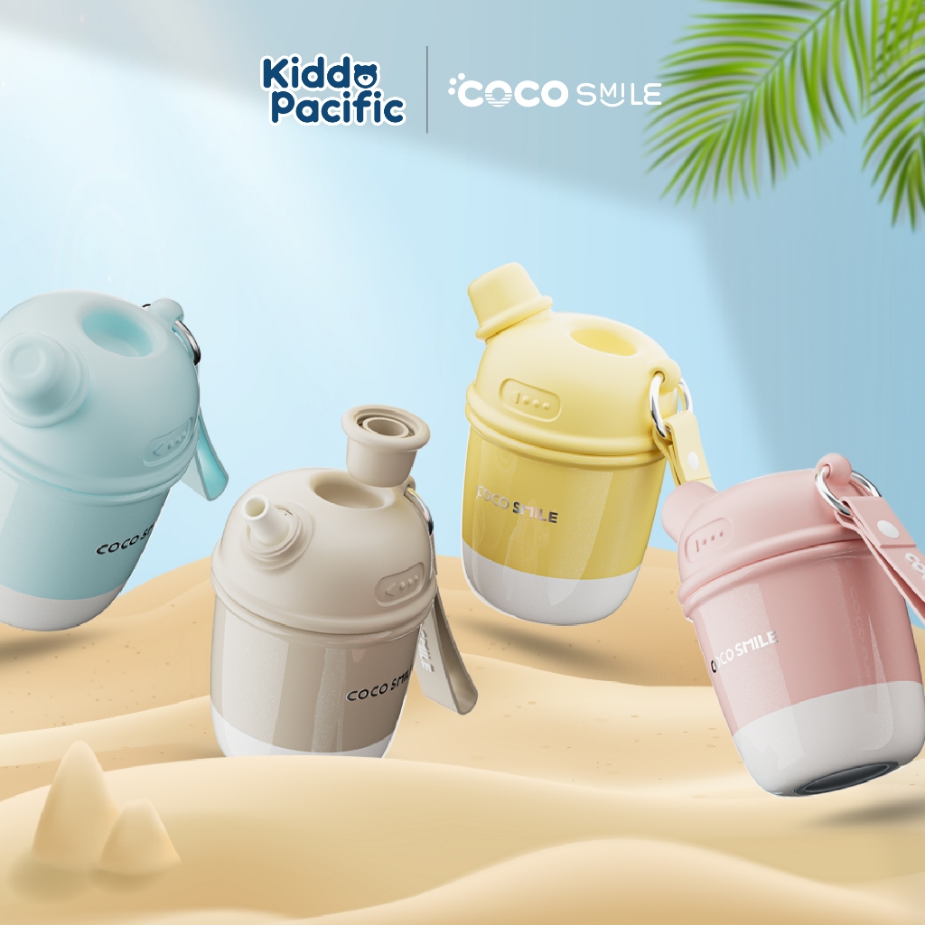 COCOSMILE DUDU STAINLESS STEEL STRAW THERMOS CUP 410ML แก้วเก็บความร้อน–ความเย็นสแตนเลสพร้อมหลอด ขนาด 410 มล.