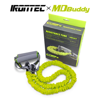 MDBuddy ยางยืดพร้อมมือจับ Resistance Tube 3 เลเวล LOW,MEDIUM,HIGH (MD1317) - เครื่องออกกำลังกาย แบรนด์ IRONTECXMDBuddy