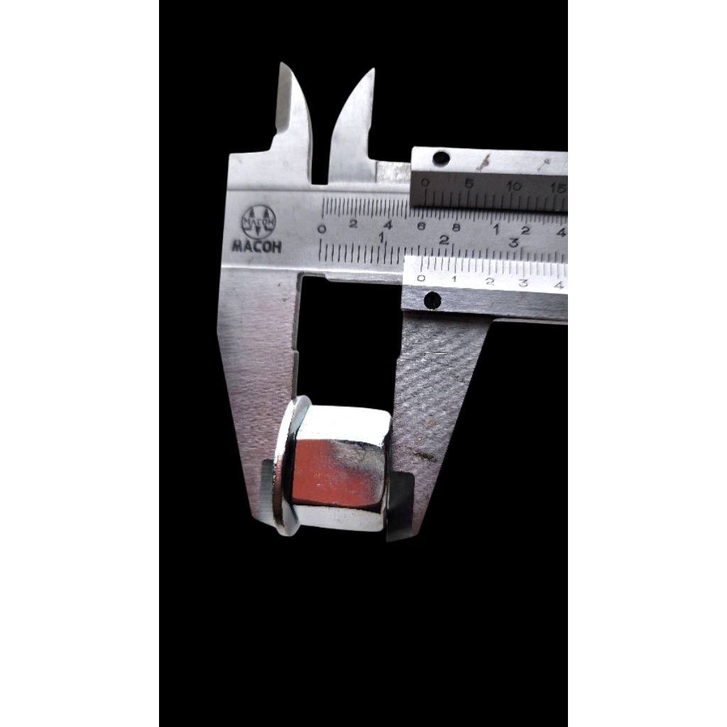 น๊อตหัวเกียร์ น๊อตล็อคใบ เครื่องตัดหญ้าเกลียวซ้าย8มิล รุ่นหัวสูงสีเงิน/อย่างดี - รูปที่ 3