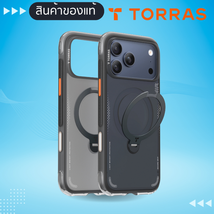 ส่งจากไทย | เคส TORRAS Ostand Q3 Air สี Shadow Black สำหรับ iPhone 17 Pro Max