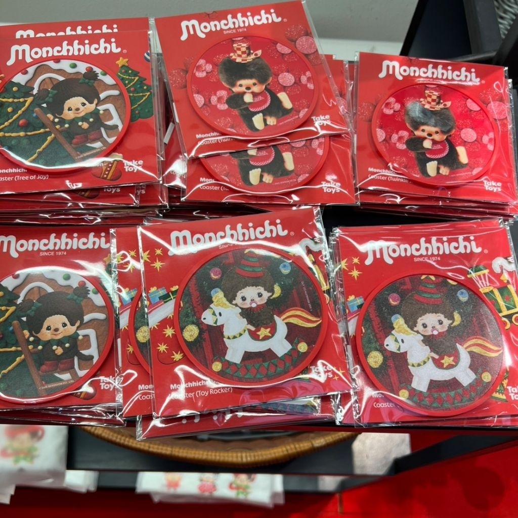 ที่รองแก้วมอนชิชิ Monchhichi Coaster รองแก้วม่อนชิชิ แผ่นรองแก้ว