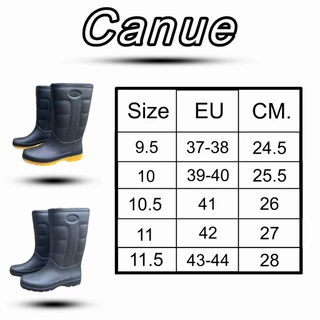 รองเท้าบูท canue สูง12นิ้ว รุ่น B02 แถมแผ่นรองพื้น ขนาด 9.5-11.5 พร้อมส่ง!!