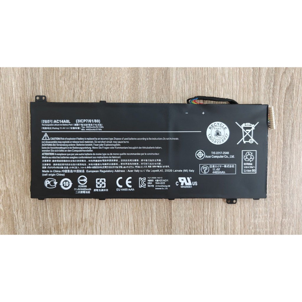 ✨ แบตเตอรี่ AC14A8L For Acer Aspire V15 Nitro V17 Nitro VN7-571 VN7-591 VN7-571G VN7-591G VN7-791G