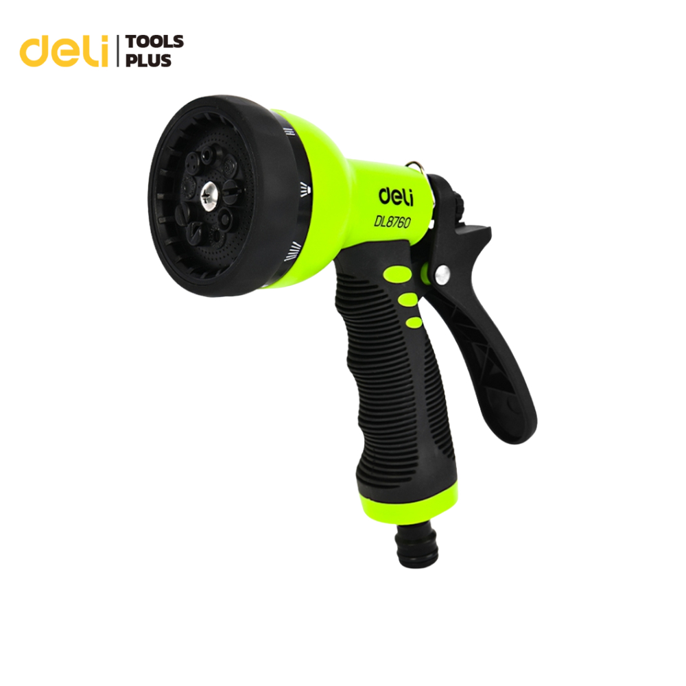 Deli หัดฉีดรดน้ำต้นไม้ หัวฉีดพลาสติก ล้างรถ ปรับความแรงน้ำได้ 7แบบ 9แบบ Plastic Trigger Nozzle